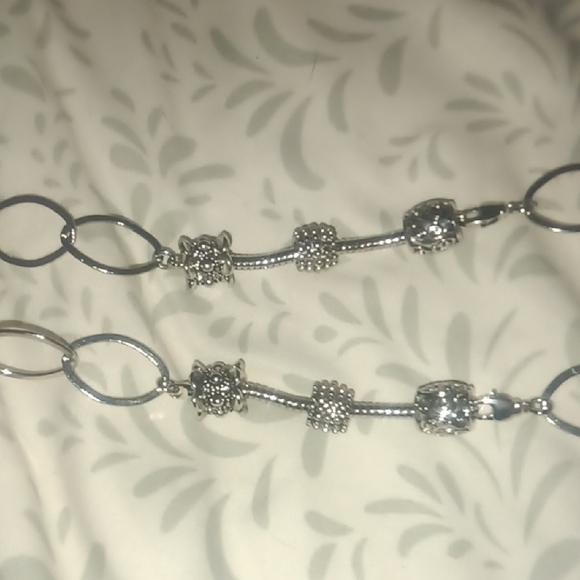 Brighton Silver Tone Beaded Necklace W/Charms.20" - Picture 1 of 2